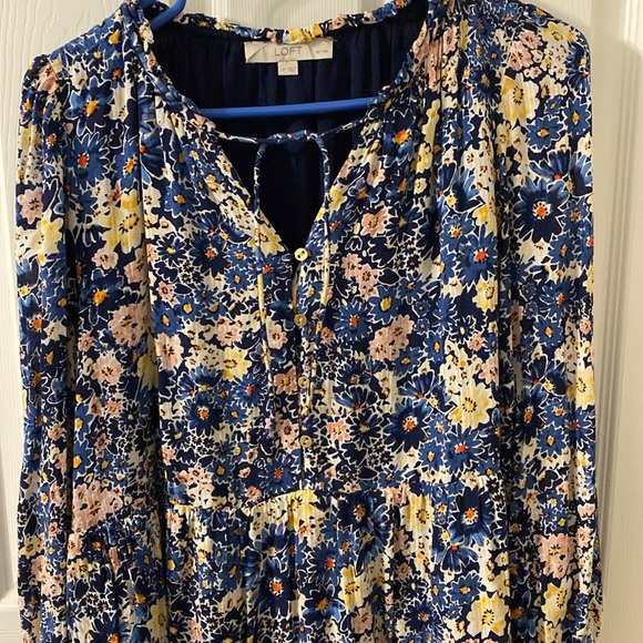 Loft desert garden dress, tiered with pockets. Fully lined. LP - Picture 3 of 6